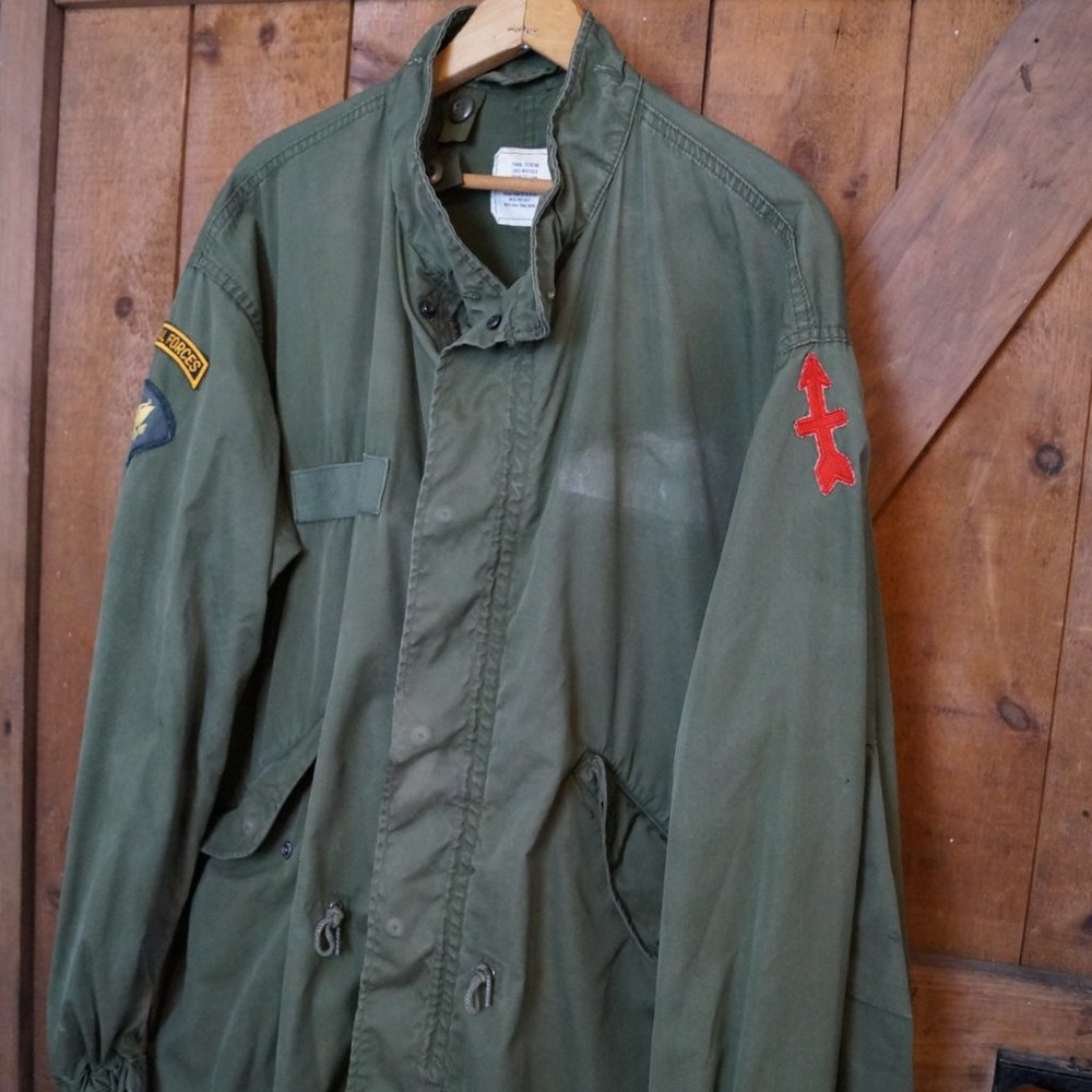 Vtg 70s Wynn Industries Fishtail Military Parka